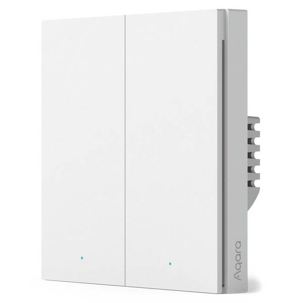 Vypínač Aqara Smart Wall Switch H1 EU (No Neutral, Double Rocker) bílý


