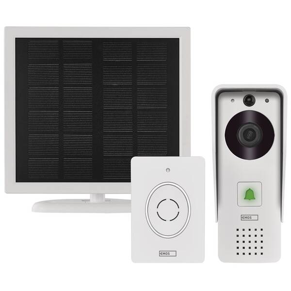 Videozvonek EMOS GoSmart bateriový IP-09D, Wi-Fi, solární panel 

