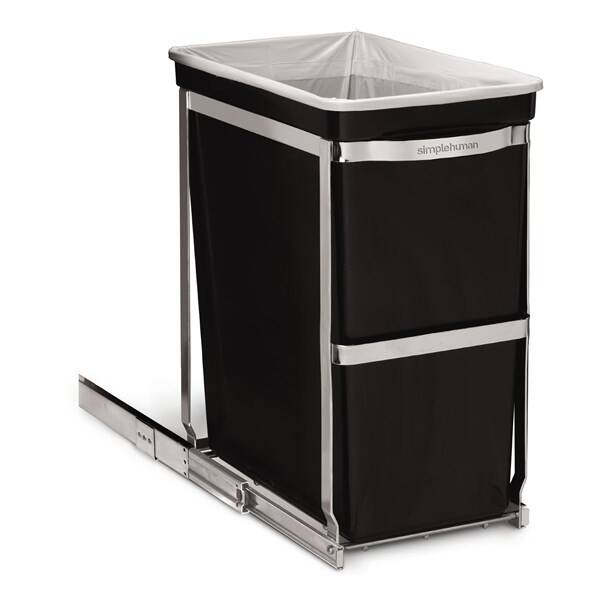 Odpadkový koš Simplehuman 30 l, vestavný černý


