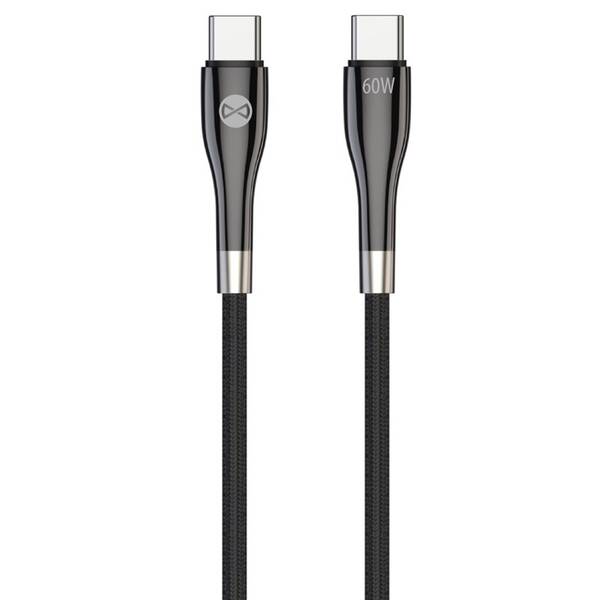Kabel Forever Sleek USB-C/USB-C, 60 W, 1 m černý

