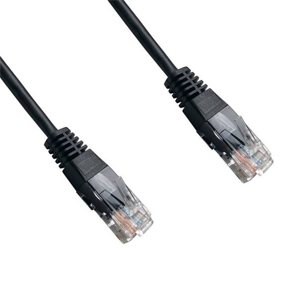 Kabel DATACOM síťový (RJ45), 0,25m černá barva
