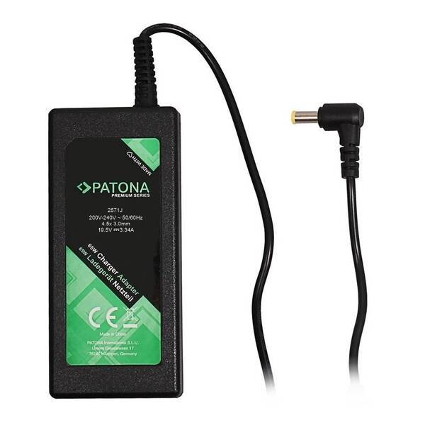 Napájecí adaptér PATONA pro notebooky Dell, 19,5V, 3,34A, 65W, 4,5x3mm konektor 

