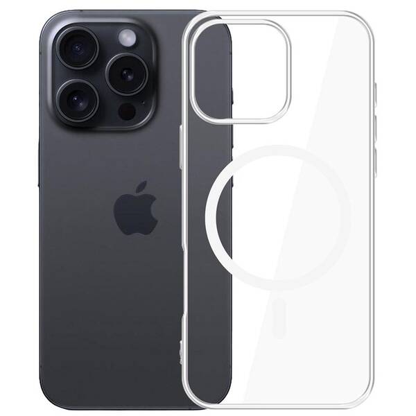 Kryt na mobil 3mk Clear MagCase na Apple iPhone 16 Pro průhledný

