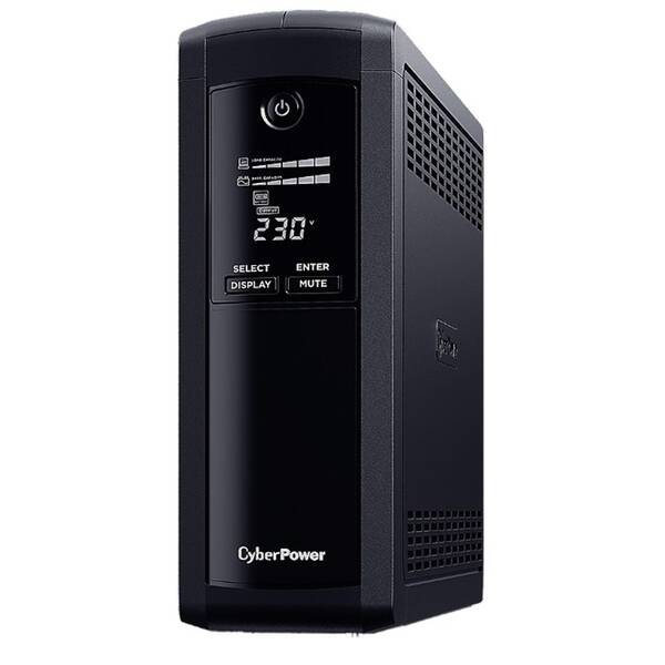 Záložní zdroj CyberPower Value Pro serie GreenPower UPS 1200VA/720W černý

