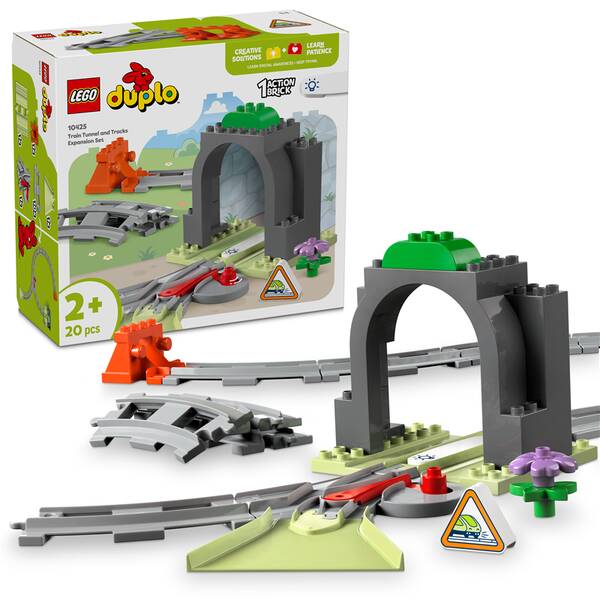 Stavebnice LEGO® DUPLO® 10425 Železniční tunel a koleje – rozšiřující sada 

