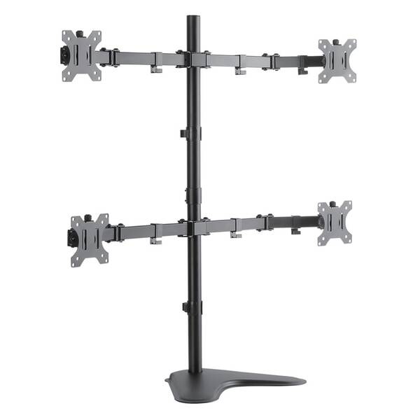 Držák Connect IT QuadroArm Basic na 4 monitory 13" až 32", nosnost 4x8 kg černý

