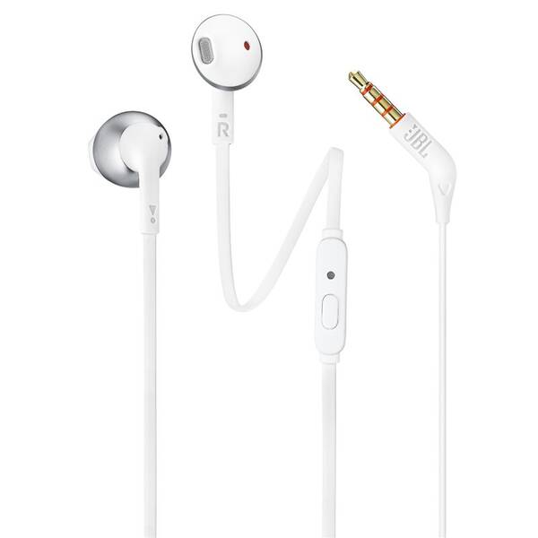 Sluchátka JBL T205 bílá/chrom

