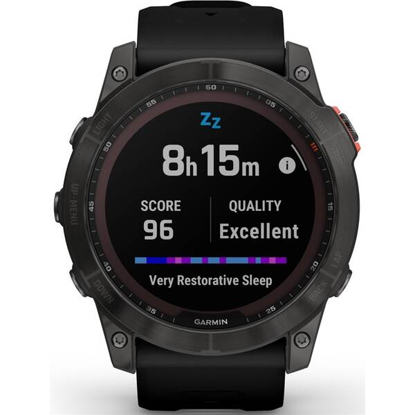 Chytré hodinky Garmin fenix 7X Solar - Gray / Black Silicone Band 

