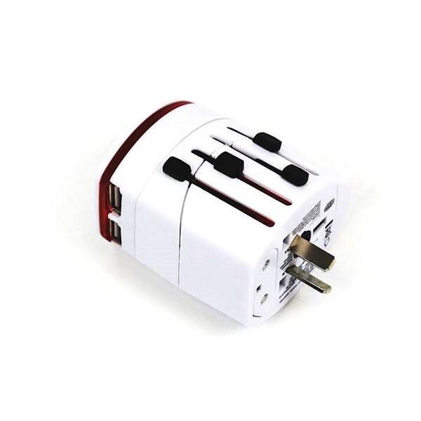Cestovní adaptér PLATINET OTRA2-BK4in1, 1x USB bílý

