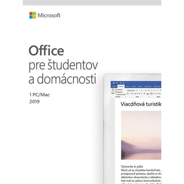 Software Microsoft Office 2019 pre študentov a domácnosti SK 

