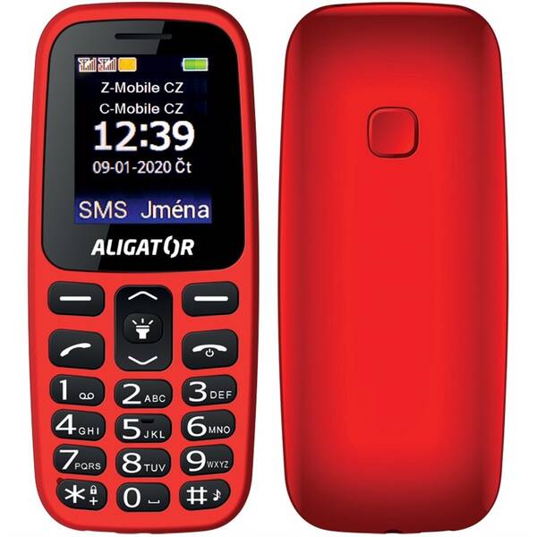 Mobilní telefon Aligator A220 Senior Dual SIM červený

