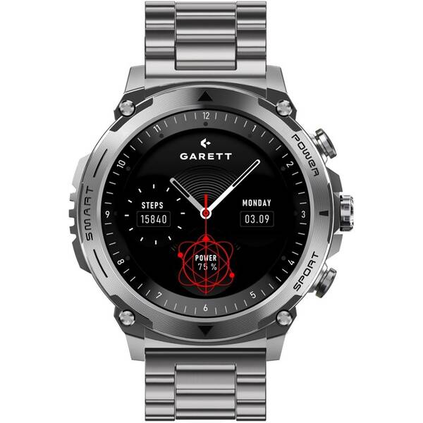 Chytré hodinky Garett Atom stříbrné

