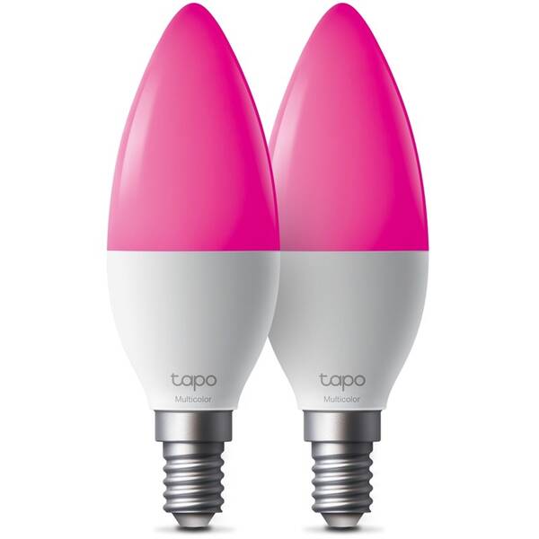Chytrá žárovka TP-Link Tapo L430C Smart Wi-Fi, E14, 4,8 W, vícebarevná, 2 ks 

