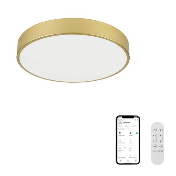 Stropní svítidlo IMMAX NEO LITE SEMPLICI, 36W, BEACON, Wi-Fi, TUYA, prům. 40cm zlaté

