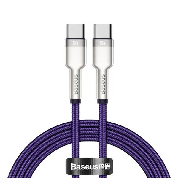 Kabel Baseus Cafule Series USB-C/USB-C 100W 1m fialový

