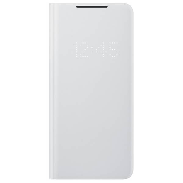 Pouzdro na mobil flipové Samsung LED View na Galaxy S21 Ultra 5G šedé

