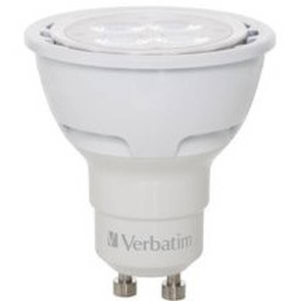 Žárovka LED Verbatim 4W GU10 250lm (38W), typ PAR16, 35°, teplá bílá bílá

