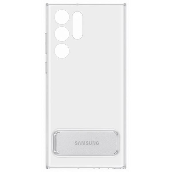 Kryt na mobil Samsung Clear Standing na Galaxy S22 Ultra průhledný

