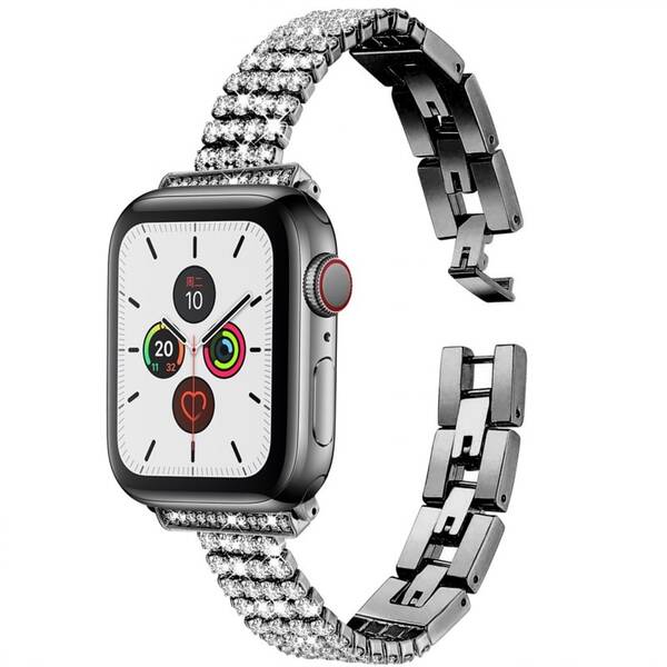 Řemínek WG Universal, kovový, shine, 22mm černý


