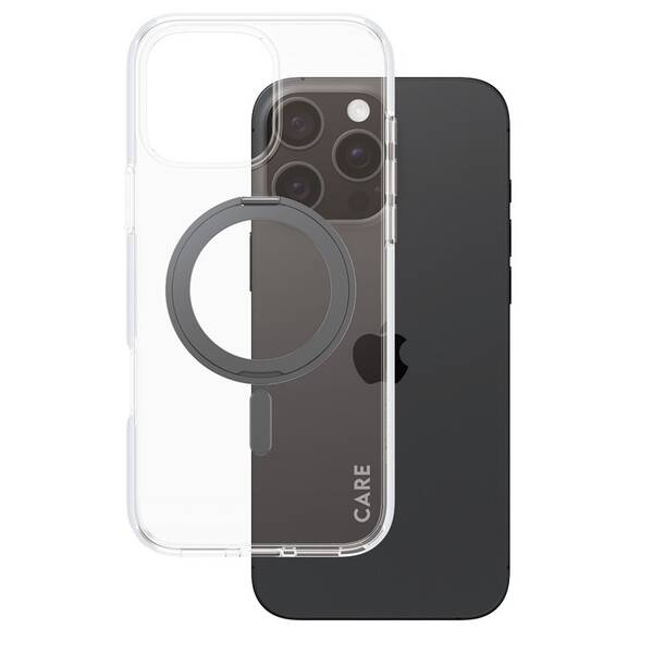 Kryt na mobil PanzerGlass CARE Kickstand MagSafe na Apple iPhone 16 Pro Max černý/průhledný

