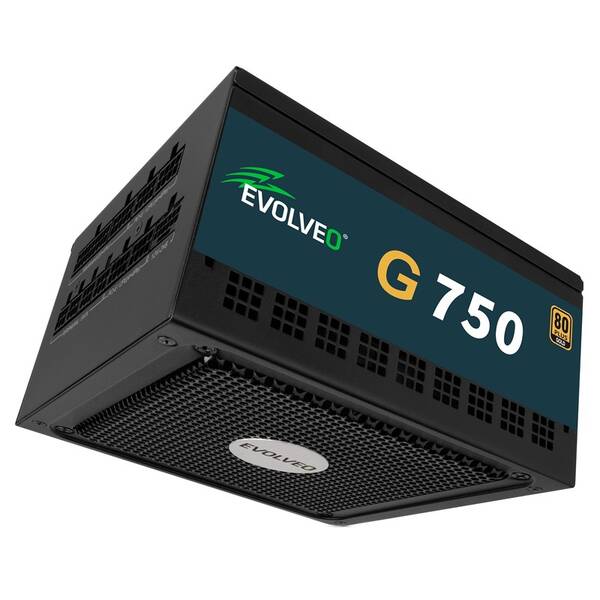 Zdroj Evolveo G750 Black 750W 80+ Gold, ATX 3.1 černý

