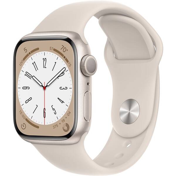 Chytré hodinky Apple GPS 41mm pouzdro z hvězdně bílého hliníku - hvězdně bílý sportovní řemínek 

