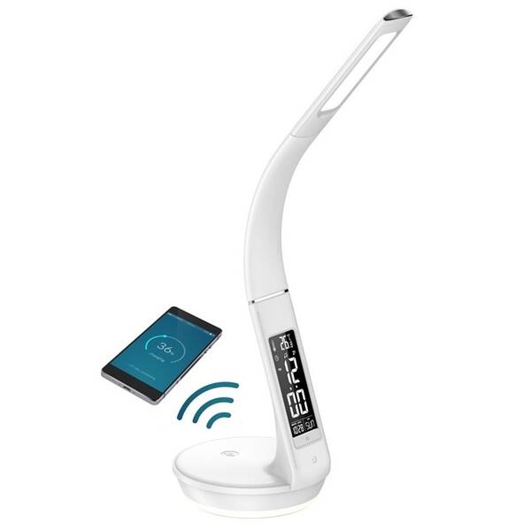 Stolní LED lampička IMMAX Cobra s bezdrátovým nabíjením Qi, 5W bílá

