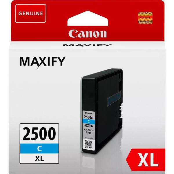 Inkoustová náplň Canon PGI-2500XL C, 1295 stran azurová

