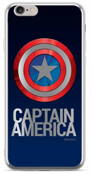 Kryt na mobil Marvel Captain America na Huawei Y5 2018 stříbrný/modrý

