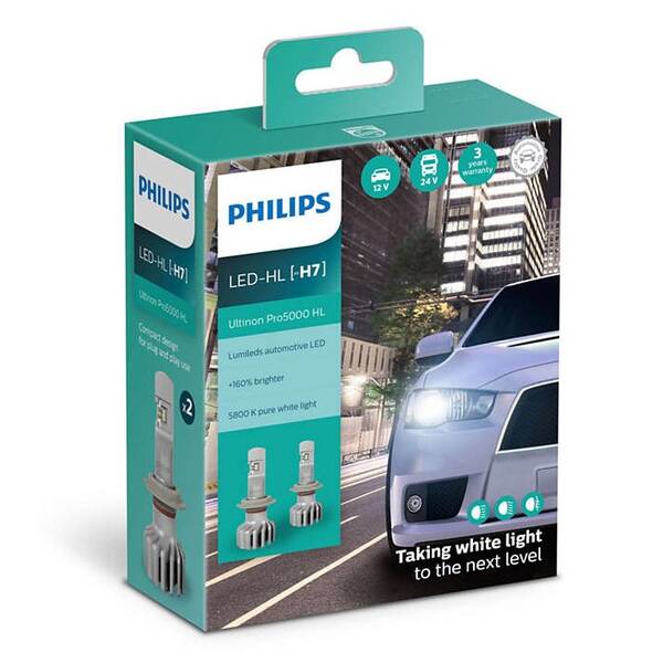 Autožárovka Philips LED H7 Ultinon Pro5000 HL 2 ks 

