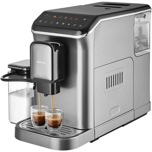 Automatický kávovar Sencor SES 8000BK stříbrná barva
