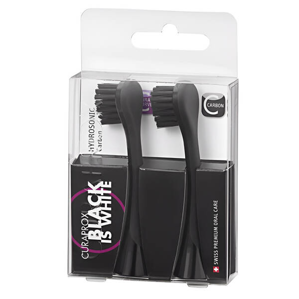 Náhradní hlavice CURAPROX Black is White Carbon (2 ks) černá

