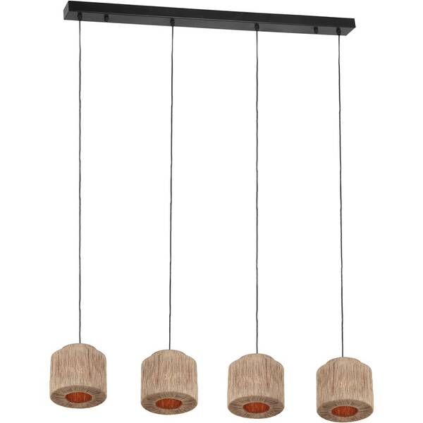 Závěsné svítidlo TRIO SMILLA, 4x E27 černé

