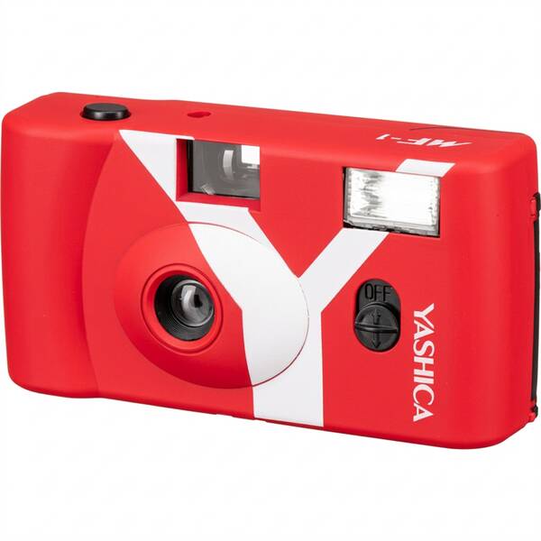 Analogový fotoaparát Yashica MF-1 Snapshot Art Camera červený

