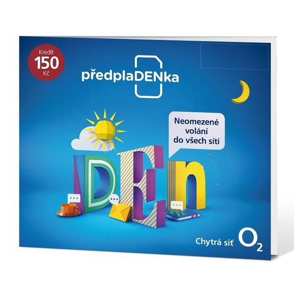 SIM karta O2 PředplaDENka 150 Kč 

