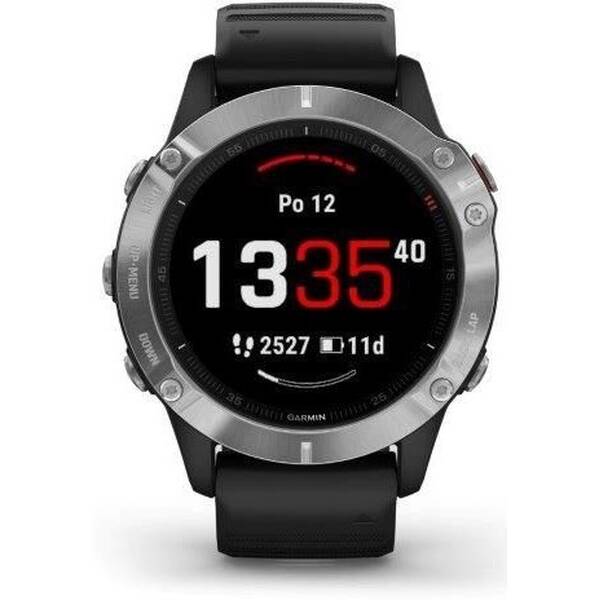 Chytré hodinky Garmin fenix6 Glass černé/stříbrné

