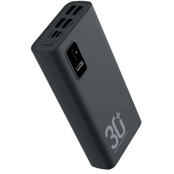 Powerbanka WG Veronika 30000 mAh, USB-C PD 20W černá

