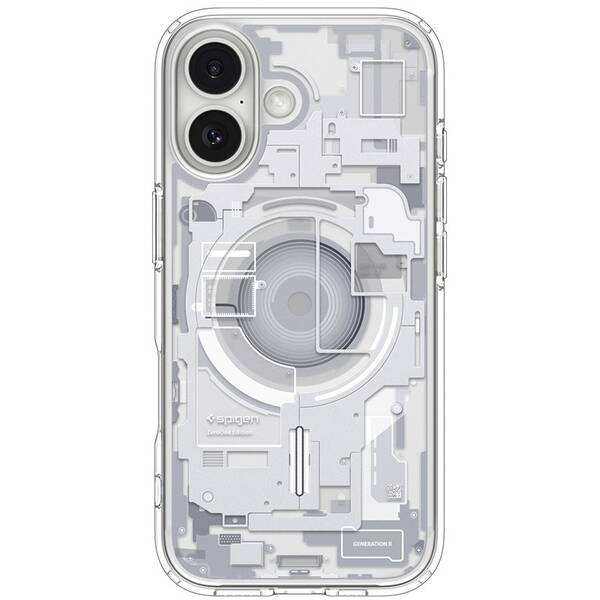 Kryt na mobil Spigen Ultra Hybrid MagSafe Zero One na Apple iPhone 17 bílý/průhledný


