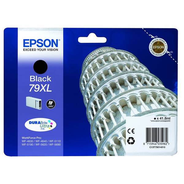 Inkoustová náplň Epson 79XL, 2600 stran černá

