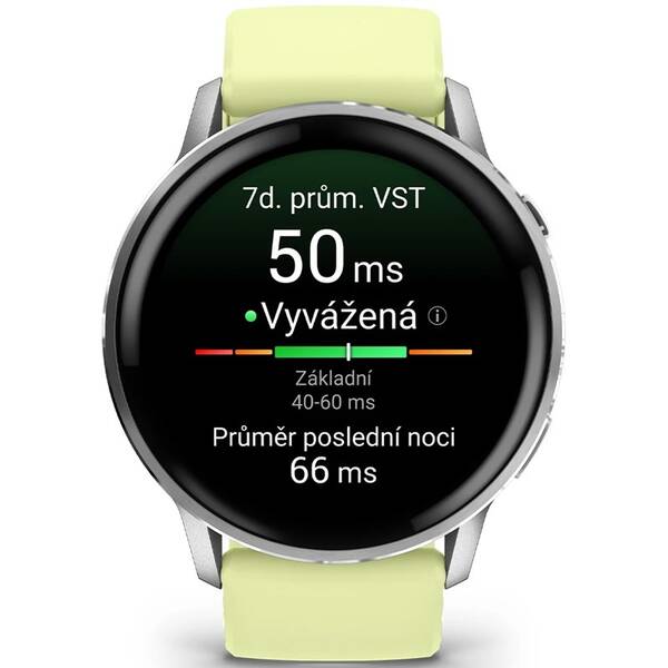 Chytré hodinky Garmin Venu 4 - 45 mm stříbrné/žluté

