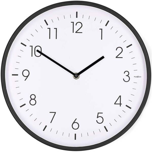 Nástěnné hodiny Nedis CLWA1226BK černé/bílé

