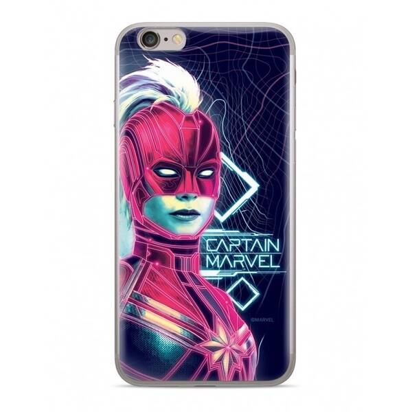 Kryt na mobil Marvel Captain Marvel pro Samsung Galaxy S10 modrý

