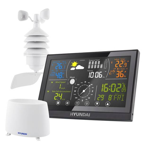 Meteorologická stanice Hyundai WSP 5100 RWIND černá

