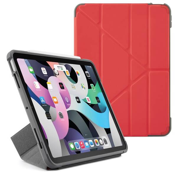 Pouzdro na tablet Pipetto Origami Shield na Apple iPad Air 10.9" (2020) červené

