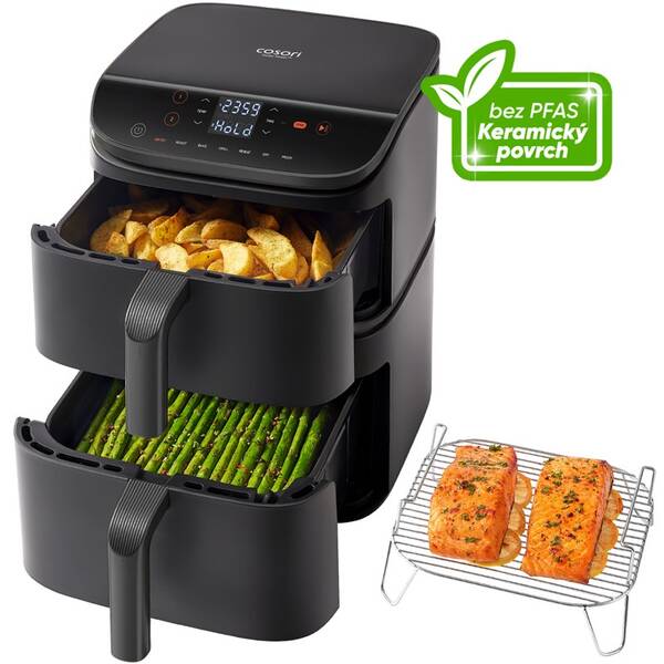 Fritéza horkovzdušná COSORI Turbo Tower 10,8 l černá

