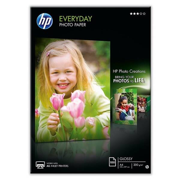 Fotopapír HP Glossy Photo 10x15, 200g, 100 listů 

