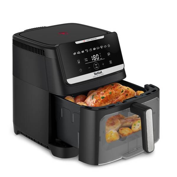 Fritéza horkovzdušná Tefal Easy Fry Silence EY8468E0, 7 l černá


