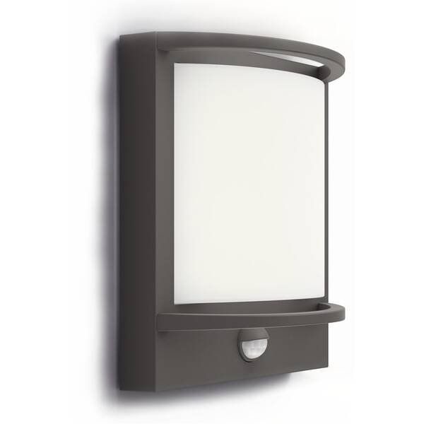 Nástěnné svítidlo Philips Samondra, 2700 K, pohybový senzor antracitové


