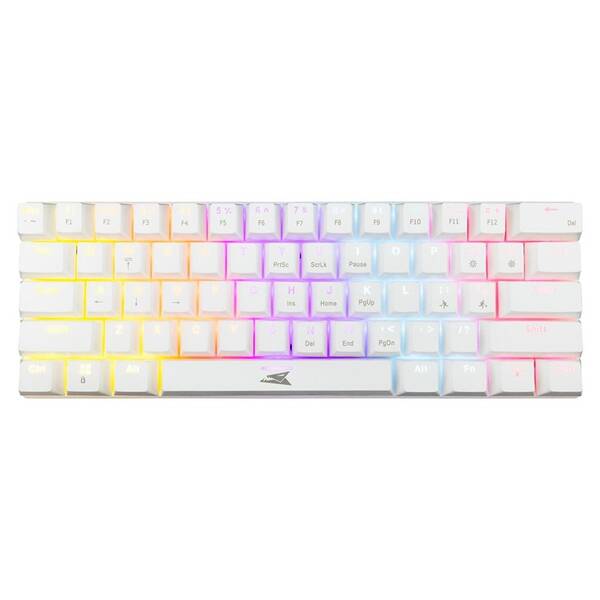 Klávesnice Baracuda DOLPHIN, Blue switch, US layout bílá

