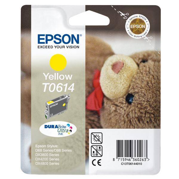 Inkoustová náplň Epson T0614, 8 ml žlutá

